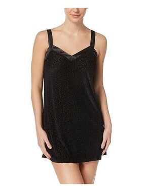 Flora Nikrooz Womens Burnout Sheer Velvet Chemise Size L